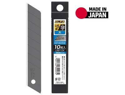 OLFA LBB10K 18mm Large Special Black Blades 10pcs Refill Pack Made in Japan