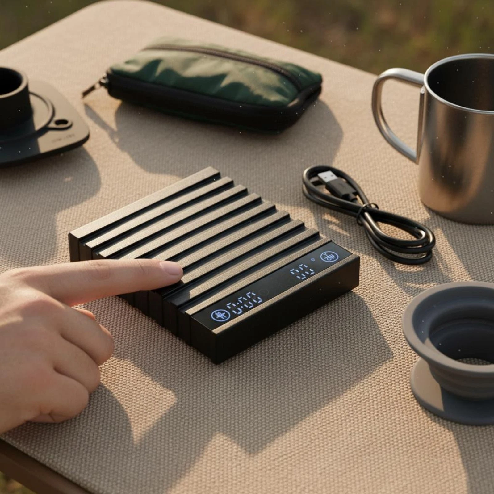 Mini Pocket Coffee Scale Space-Saving Design for Mobile, Home Baristas