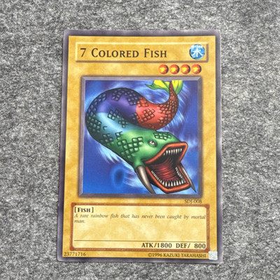 Yu-Gi-Oh! 7 Colored Fish SD-608 Monsterkarte Englisch Konami 1800 ATK 800 DEF