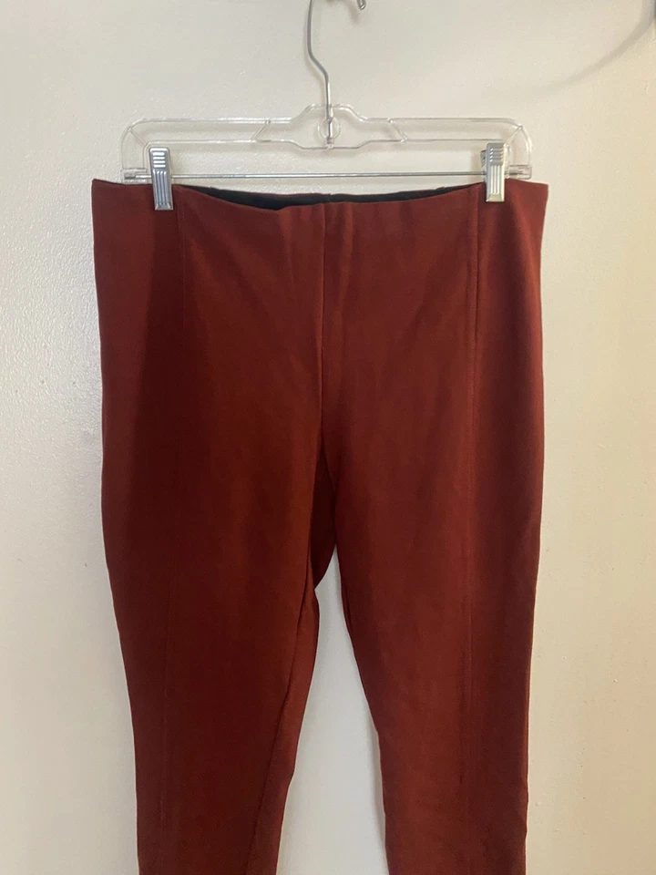 "Pantalones de gamuza sintética marrón Rachel Zoe para mujer talla 10 cintura 32"" 34"" entrepierna 28""" Foto 2 de 4