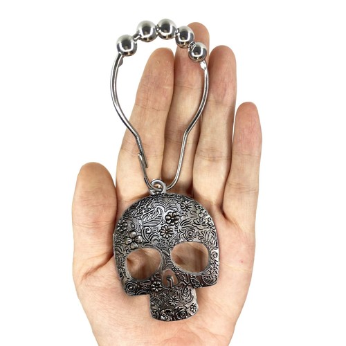 Set of 12 Sugar Skull Shower Curtain Hooks Decorative Home Bathroom Stainless... - Picture 3 of 6