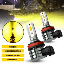 AUXITO Super Bright LED Fog H11 H16 Light Bulb Lamp Wireless 3000K GOLDEN Yellow