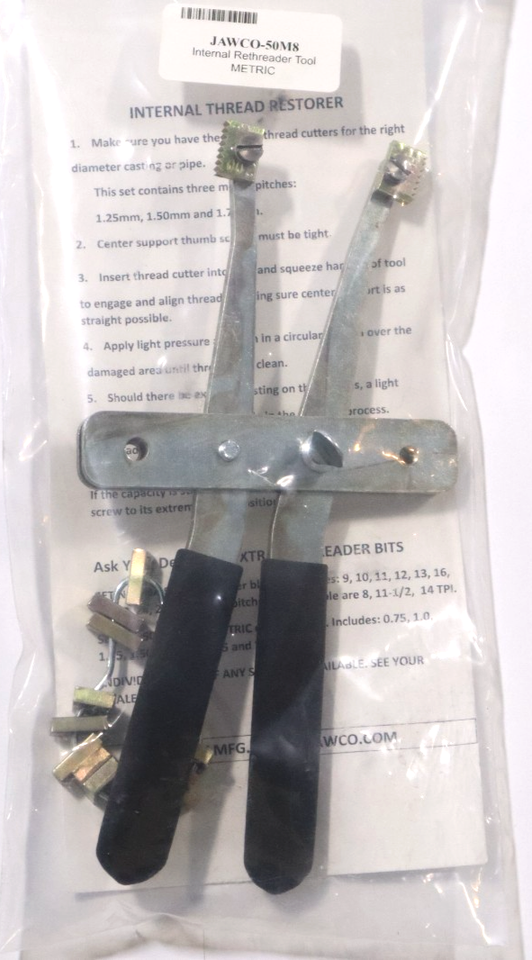 JAWCO, METRIC INTERNAL RETHREADER TOOL 50M8 | eBay