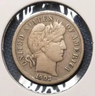 1903 BARBER DIME -- really nice Very Fine (VF)