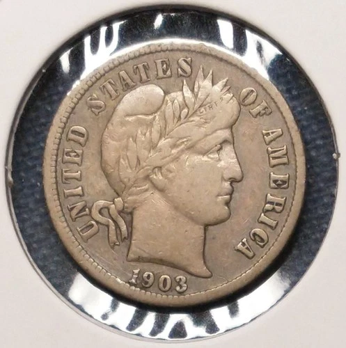 1903 BARBER DIME -- really nice Very Fine (VF)