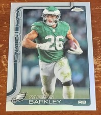 2025 Topps Chrome Saquon Barkley SILVER REFRACTOR Eagles