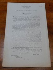William H Taft / Pocatello National Forest Map Proclamation Utah and Idaho 1st
