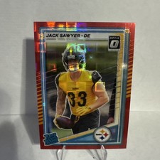 2025 Panini Donruss - Rated Rookie Jack Sawyer #390 Optic Preview Red Pandora...