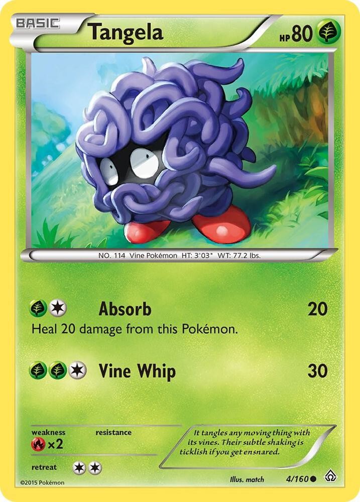 Pokémon TCG Tangela XY Primal Clash 4/160 Common NM/M Grass Vine