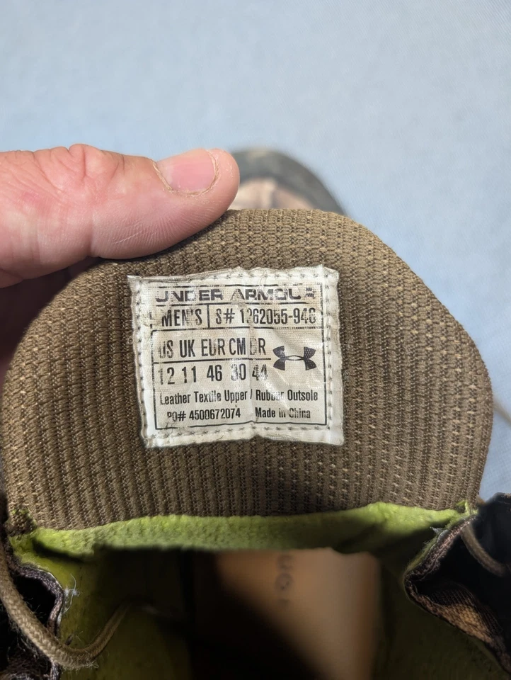 Under Armour Bozeman Men’s Hunting Boots Camo Waterproof 12 US Leather - Image 4 of 4