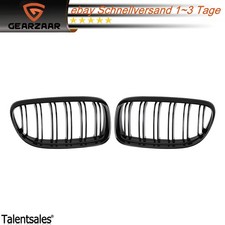 Frontgrill Ersatz f�r BMW E90 E91 LCI 08-12 Doppelsteg Gl�nzend Schwarz Paar
