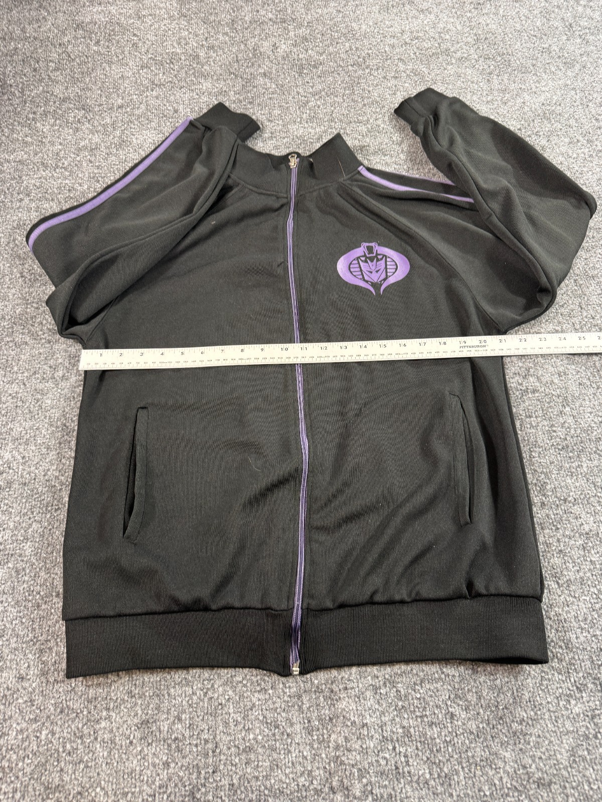 Transformers Men's Jacket Medium Black Purple Dec… - image 8