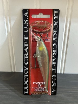 lucky craft pointer 95sp jerkbait 3 3/4'' pearl ayu suspending 5/8oz