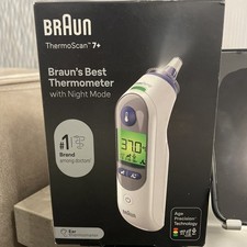 Braun ThermoScan 7+ Ear Thermometer Age Precision with Night Mode IRT6525
