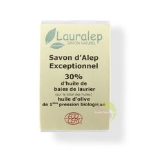 Savon d'Alep Bio exceptionnel 30% Lauralep bains douche hygiène propreté