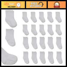 20-Pack Unisex Newborn Baby  Toddler Socks, 0-24 Months, Assorted Colors