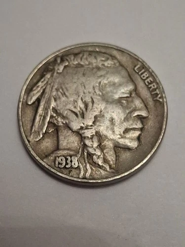 1938-D Buffalo Nickel- FULL HORN-Extra Fine Better Date Nice Original Coin BN829