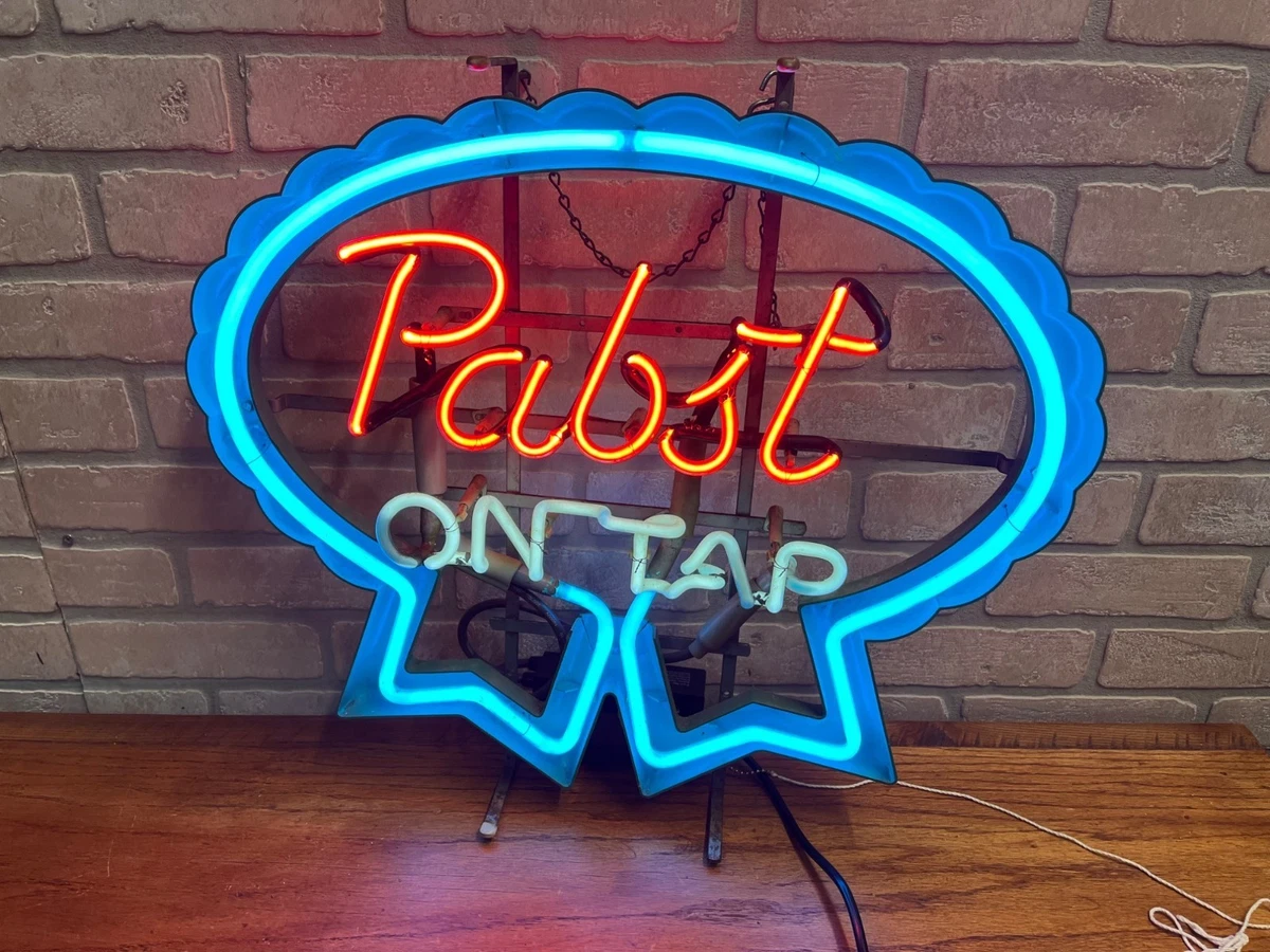 Pabst Blue Ribbon Neon Light In Collectible Pabst Signs & Tins for 