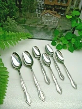 6 pc World Tableware  WOF4  Stainless Steel  Oval Place Soup Spoon & Teaspoons