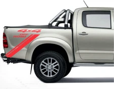 Graphic 4x4 Off Road Car Sticker For Toyota Hilux Rear Trunk Side Decal Stripes