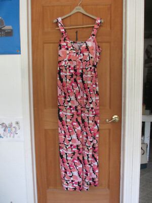 allison brittney maxi dress Women's Allison Brittney Pink/Orange/Black/White Camo Maxi Dress Size 1X