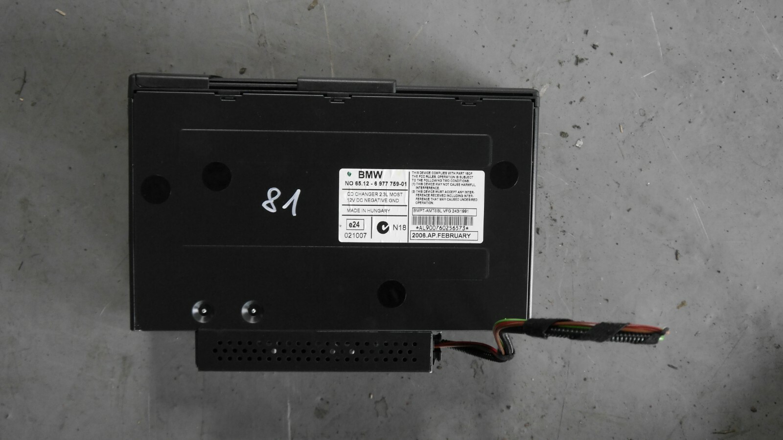BMW E90 E91 CD Wechsler 6 CD Changer 81 eBay