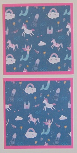#2527 BELIEVE MERMAIDS UNICORNS PREMADE SCRAPBOOK PAGE MAT & TITLE SET - TONYA - Picture 5 of 6