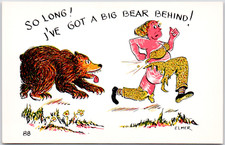 Elmer Anderson Comic Humor Drawing 1951 Bear Behind Funny #88 Vintage Postcard