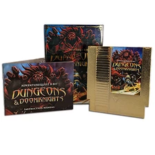 DUNGEONS & DOOMKNIGHTS ~ Collector's GOLD Edition Retro 8-Bit Game Nintendo NES
