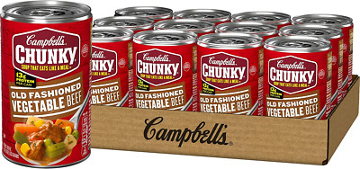 Campbell's Chunky Soup, Old Fashioned Vegetable Beef Soup, 18.8 Ounce Can
