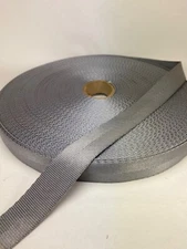50 yard roll of 1 inch wide SILVER medium webbing 2 panel