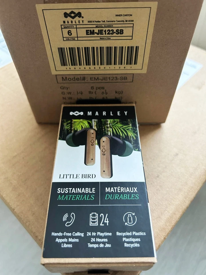 House of Marley Little Bird настоящие беспроводные наушники-вкладыши, сенсорное управление, встроенный микрофон - Изображение 2 из 4