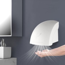 Bathroom White Hand Dryer Electric Automatic Sensor Handy Wash Wall Mounted