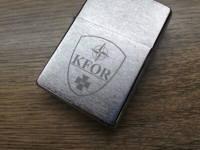 NEW RARE 2006 ZIPPO LIGHTER NATO OTAN MILITARY KFOR WAR KOSOVO