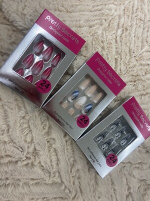 Pretty Secrets Designer Nails 3 Packs