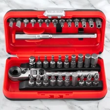 Professional Locking Flex Head Ratchet and Bit Set 35-Piece