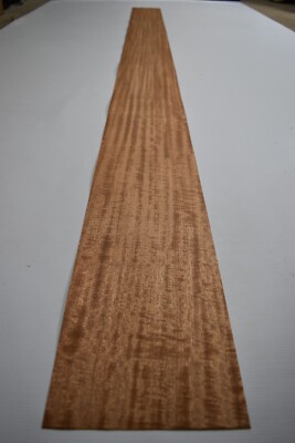 Figürliches Makore Furnier - flexible ECHTHOLZ Platte - 2460 mm x 180 mm (96,8'' x 7'')