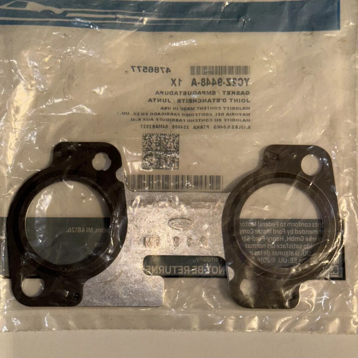 NEW IN PACKAGE FORD OEM Exhaust Manifold Gasket YC2Z9448A NEW IN PACKAGE FORD OEM Exhaust Manifold Gasket YC2Z9448A