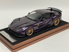 1/18 Ivy Models Ferrari 812 Novitec N Largo In Viola Oro Ruote Su Pelle