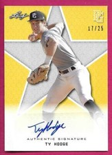 2020 Leaf Perfect Game National Baseball TY HODGE Yellow Autograph 17/25