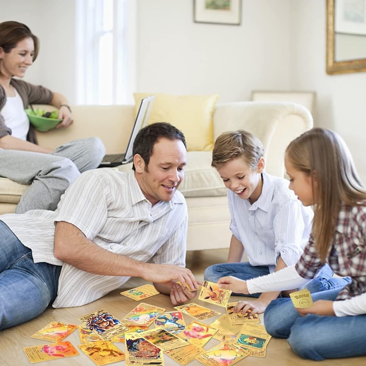 Gift Ideas 55 Cartes Collection Argent Et Or - Deck Rare Feuille D'Or - Cadeau Enfants/Collectionneurs Unique Gift Ideas