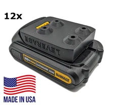 BEST FIT! 12 Pack: DeWALT 20V 60V Battery Mounts / Hangers / Holders MADE IN USA