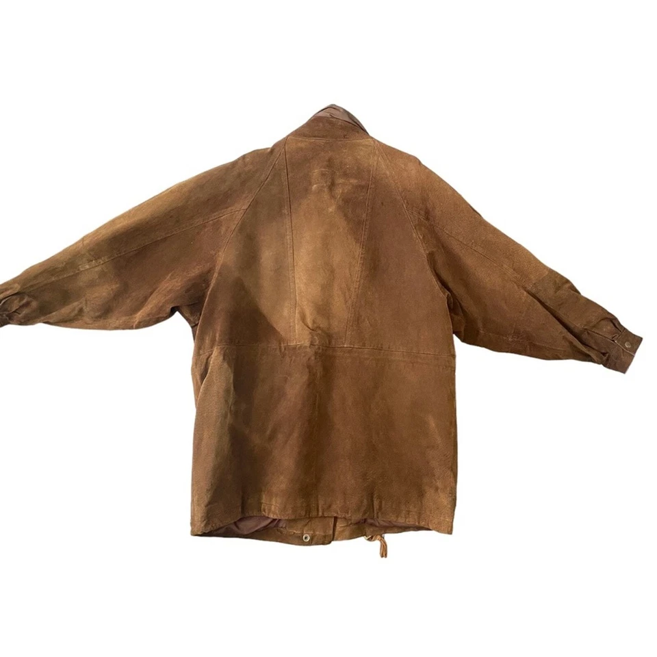 Chaqueta de cuero de gamuza vintage Lew Magram grande Foto 4 de 4