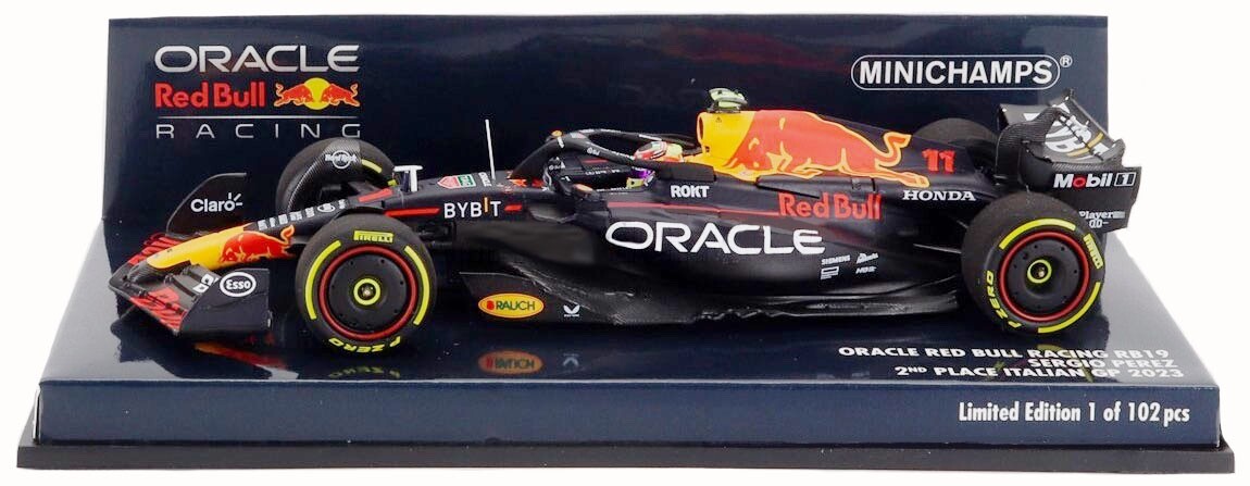 Minichamps Red Bull RB19 2nd Italian GP 2023 - Sergio Perez 1/43 Scale