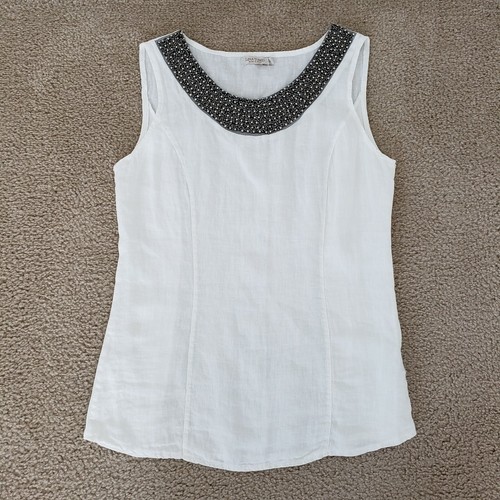 Womens Lina Tomei White Beaded 100 