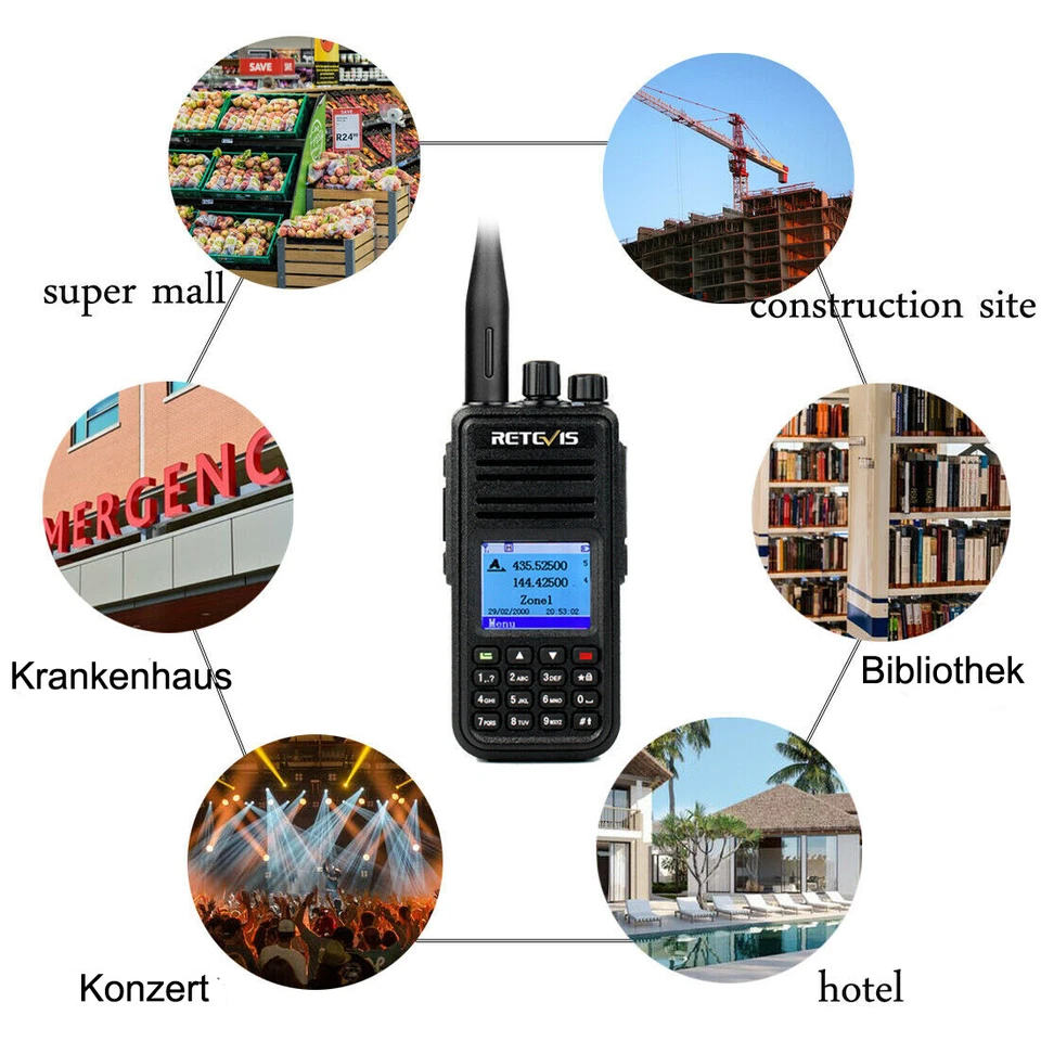 Retevis RT3S DMR Amateurfunkgerät U/V Ham Radio Digitales/Analoges Handfunkgerät - Bild 2 von 4