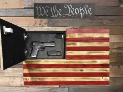 American Flag, Home Display, Decorative Antique Hidden Lock Display Wooden Gift