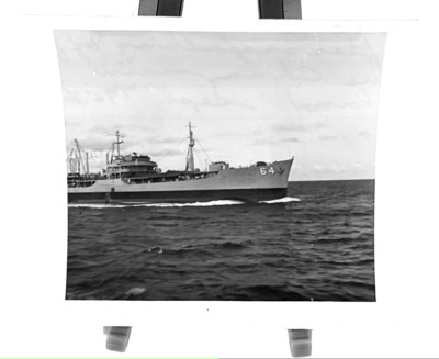 Korean War Photo USS Tolovana AO-64 After Refueling Off Chinas Main Land