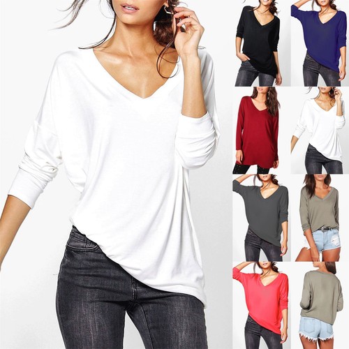 Women Ladies Long Sleeve Baggy Loose 