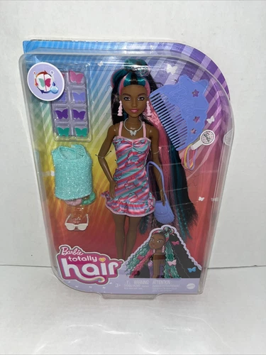 Barbie Totally Hair Butterfly-Themed Doll 15 Hair & Fashion Accessories